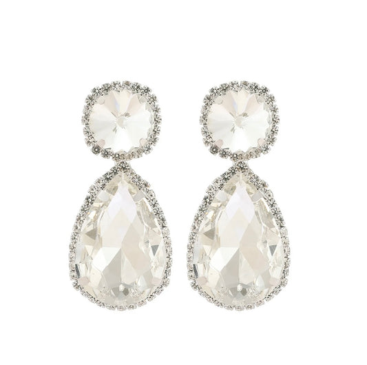 Crystal Rhinestone Teardrop Earrings