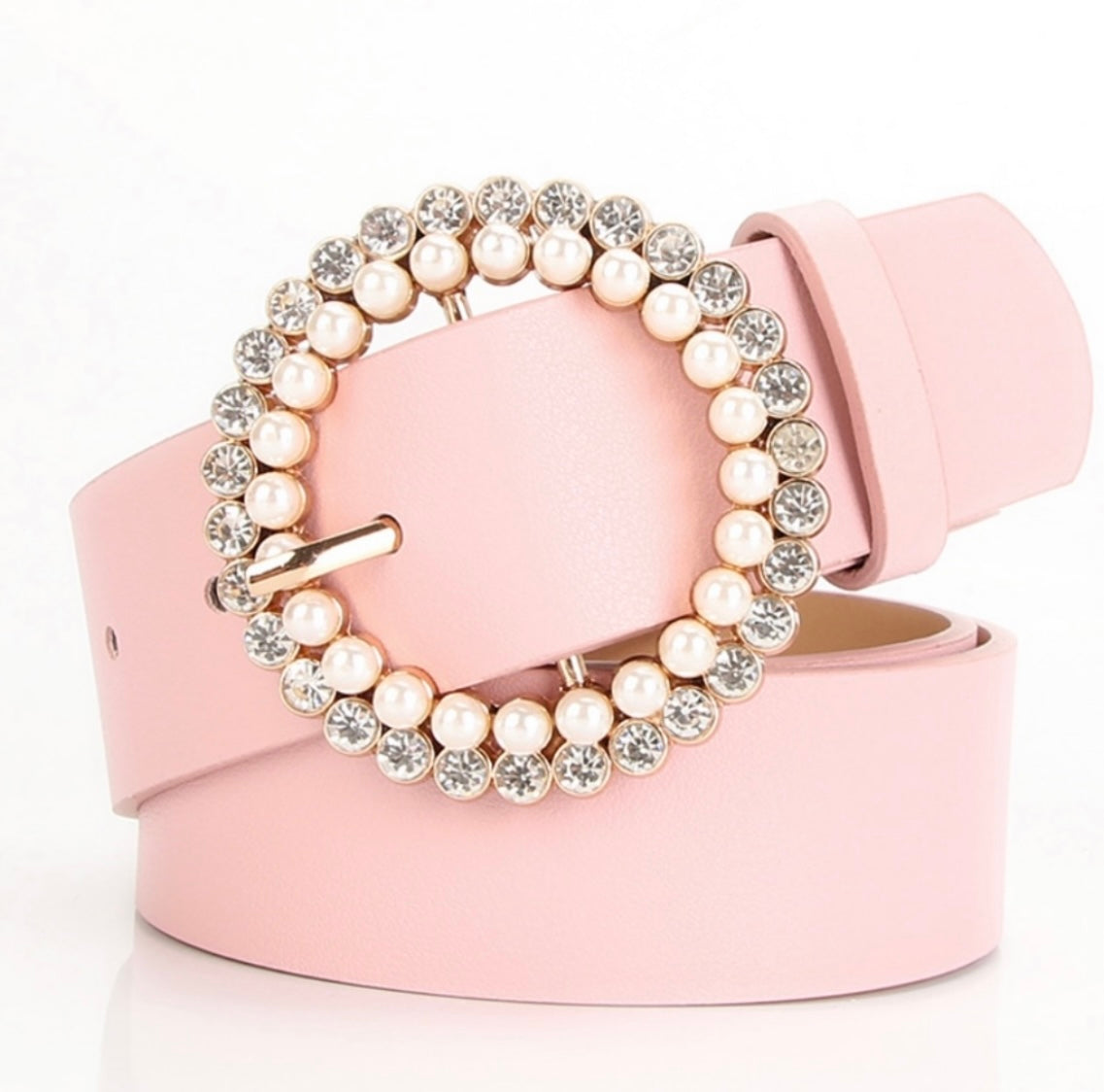 Pink Diamanté & Pearl Belt