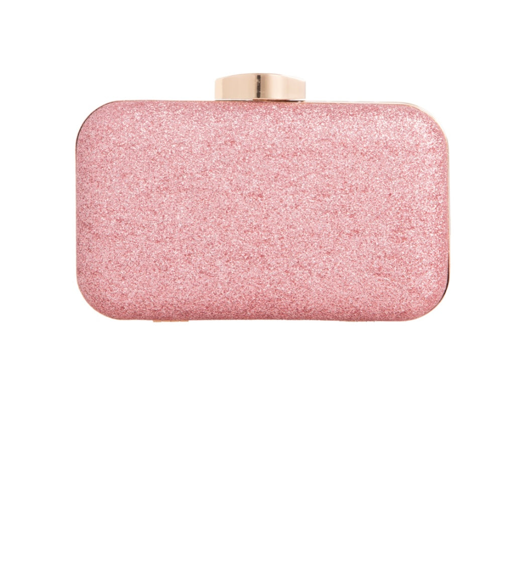Keira Glitter Clutch Pink