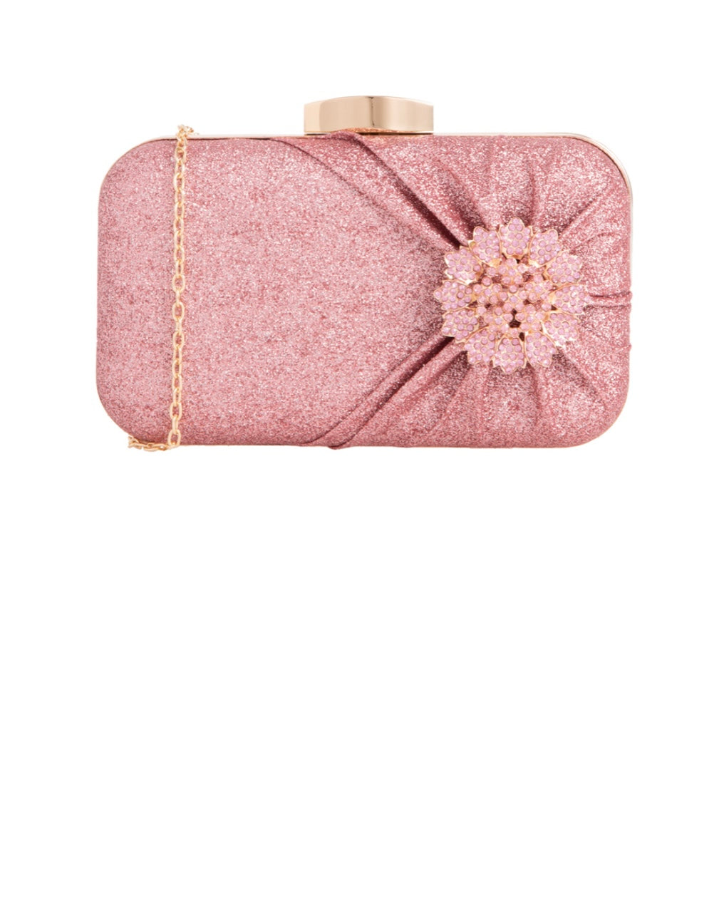 Keira Glitter Clutch Pink