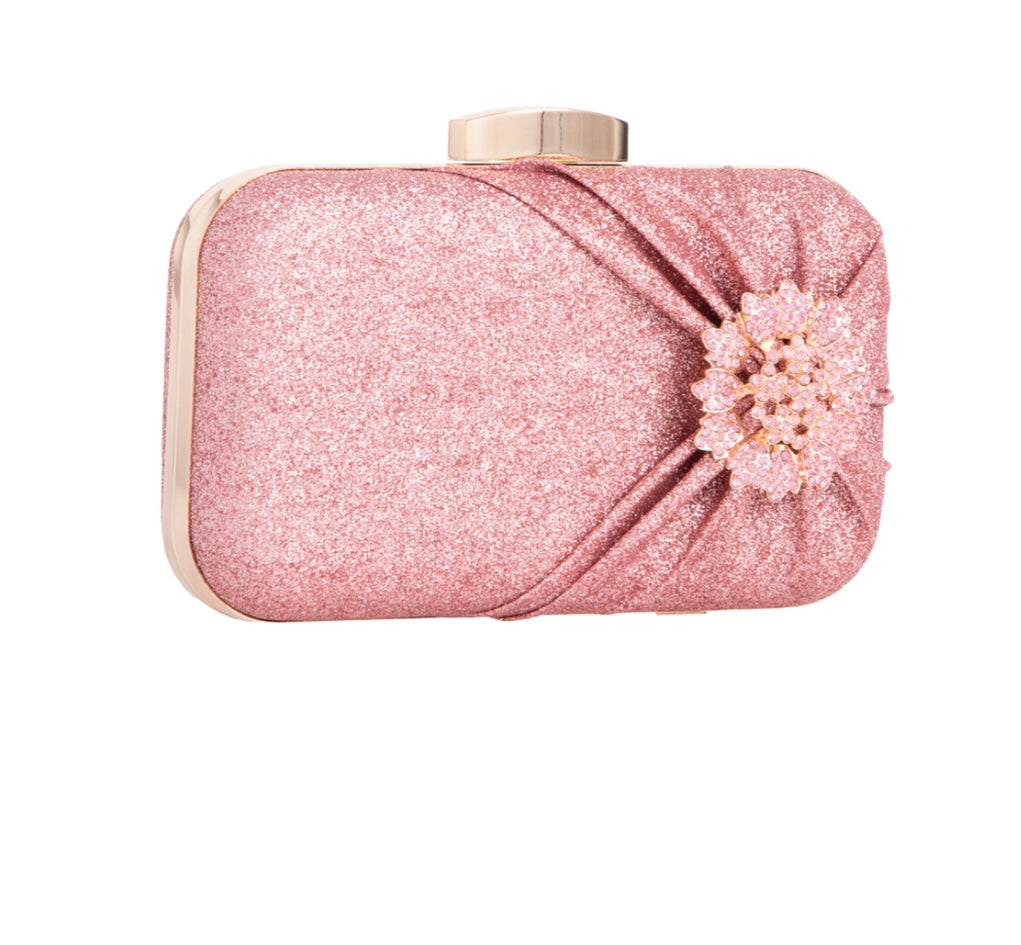 Keira Glitter Clutch Pink
